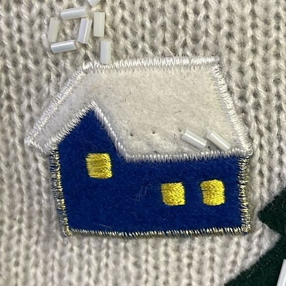 Bobbie Brooks Women’s V-neck Christmas Beading Embroidery Sleeveless Vest-L - Picture 10 of 16